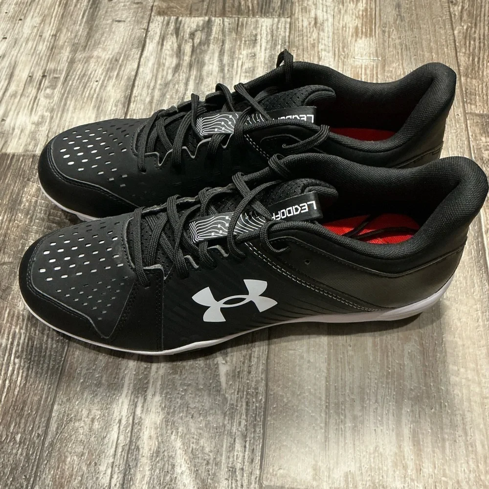 Under Armour Black and White Cleats Size 12 - Picture 2 of 11